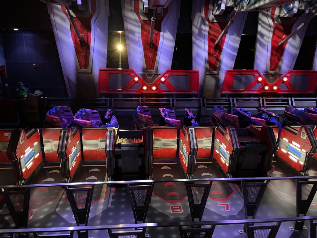Guardians of the Galaxy: Cosmic Rewind ride vehicles