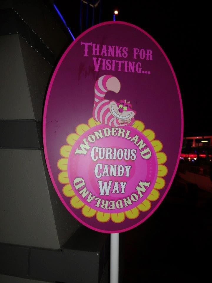 An image of the sign at one of the Halloween candy trails