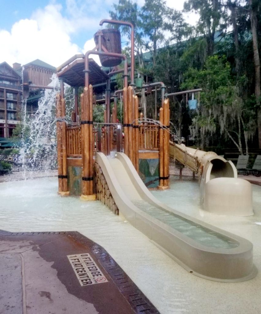 Water playground at Disney's Wilderness Lodge Resort