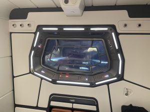 A view screen aboard the Galactic Star Cruiser