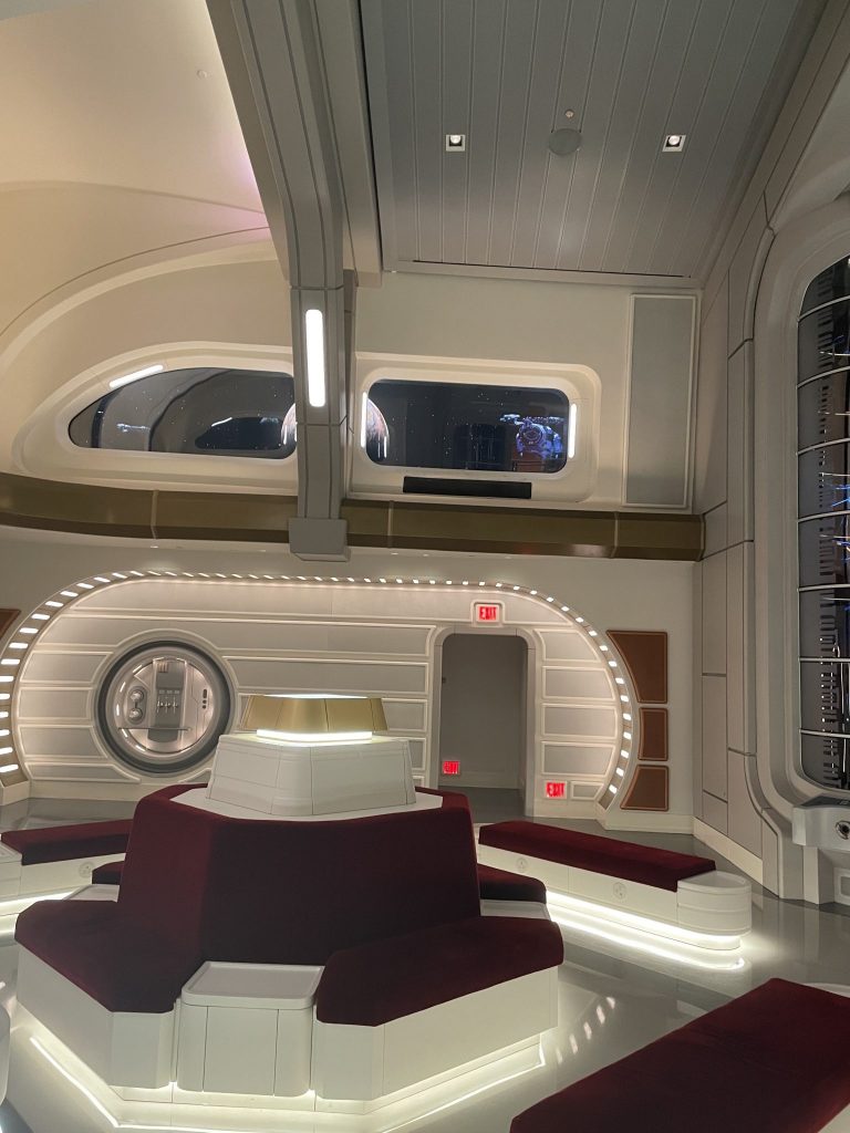 A shuttle pod to Star Wars Galactic Starcruiser