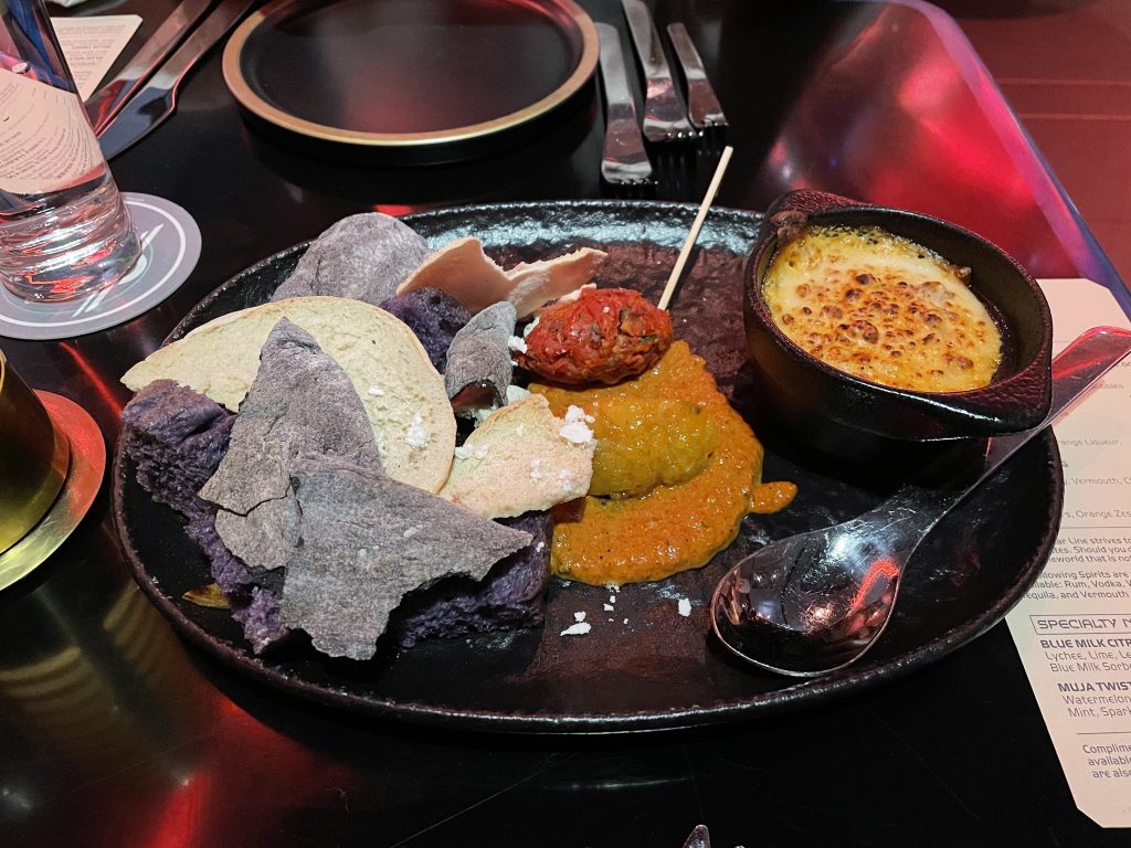 A dinner course aboard the Star Wars Galactic Starcruiser
