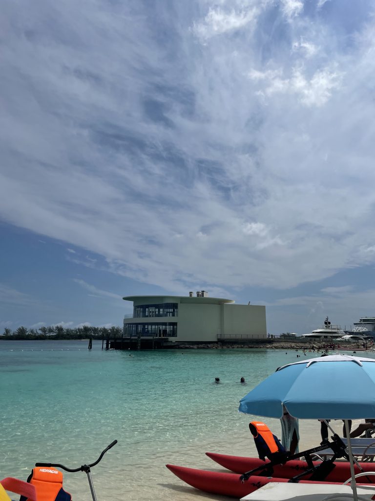 A view of the beach on a Carnival Cruise