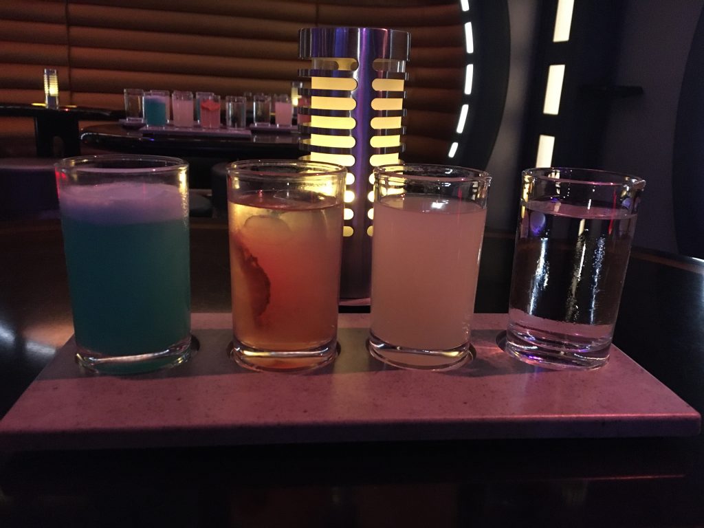 Drinks aboard the Star Wars Galactic Starcruiser