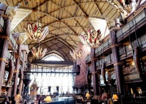 A view of the lobby at Animal Kingdom Lodge