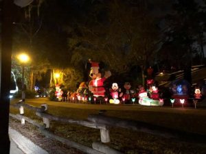Christmas decorations at Fort Wilderness